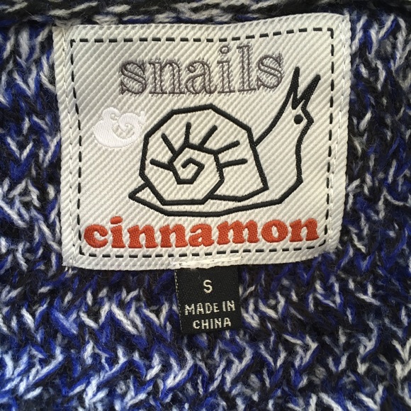 SNAILS AND CINNAMON BLUE KNIT WATERFALL CARDIGAN - Picture 11 of 12